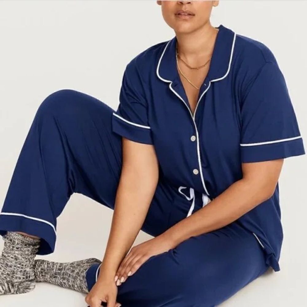 Cozy Couture Pajama Pant Set Blue NWOT